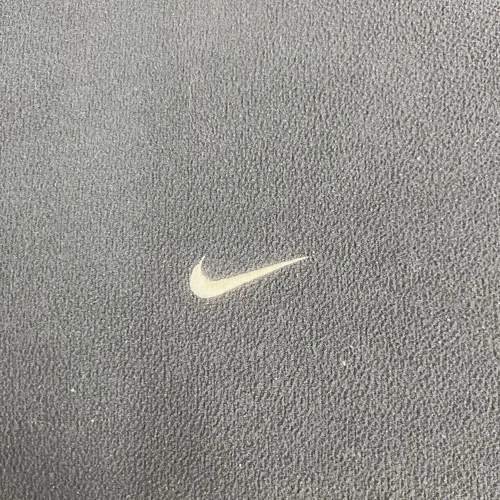 Vintage Nike Jacket Adult XL Black Fleece 1/4 Zip Swoosh Sportswear Athletic y2k